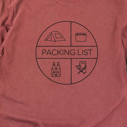 Camping Packing List Cotton Long Sleeve