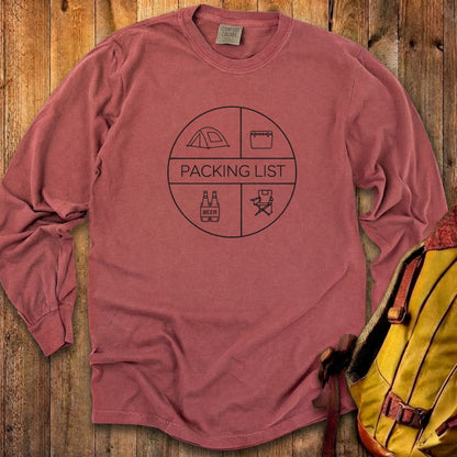 Camping Packing List Cotton Long Sleeve