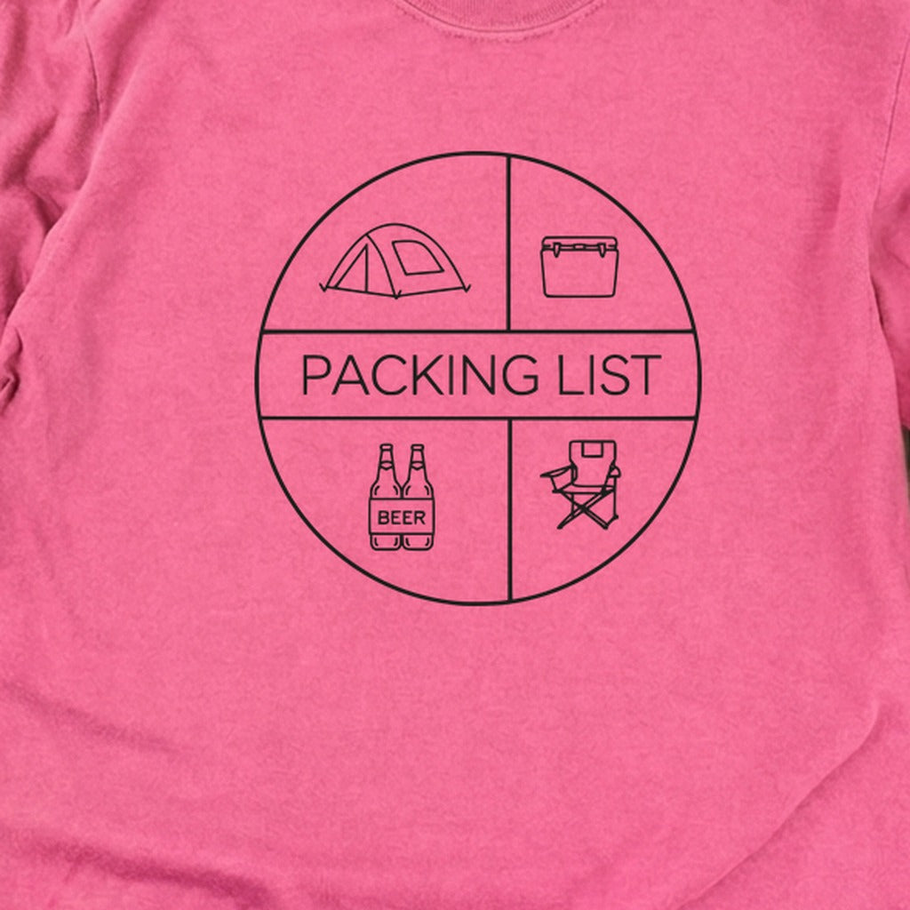 Camping Packing List Cotton Long Sleeve