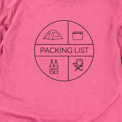 Camping Packing List Cotton Long Sleeve