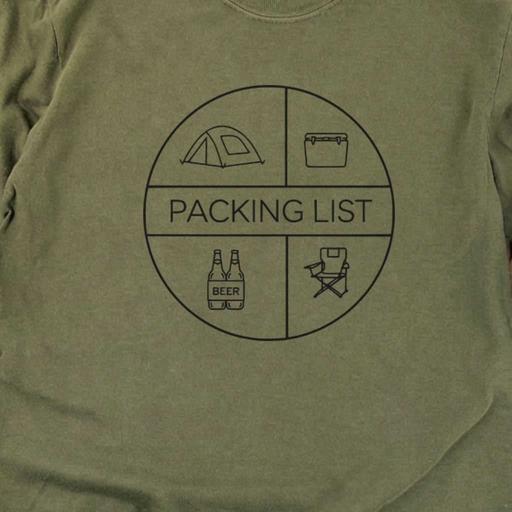 Camping Packing List Cotton Long Sleeve
