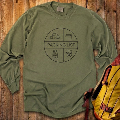 Camping Packing List Cotton Long Sleeve