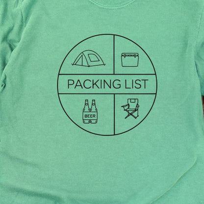 Camping Packing List Cotton Long Sleeve
