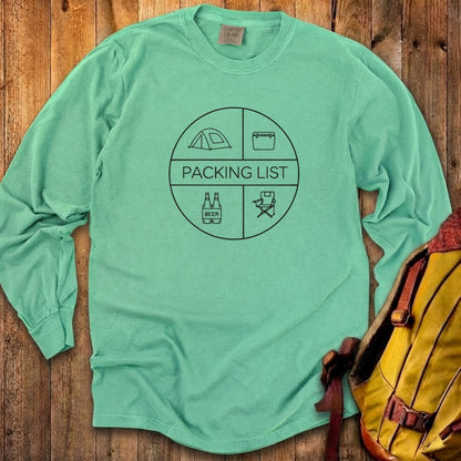 Camping Packing List Cotton Long Sleeve