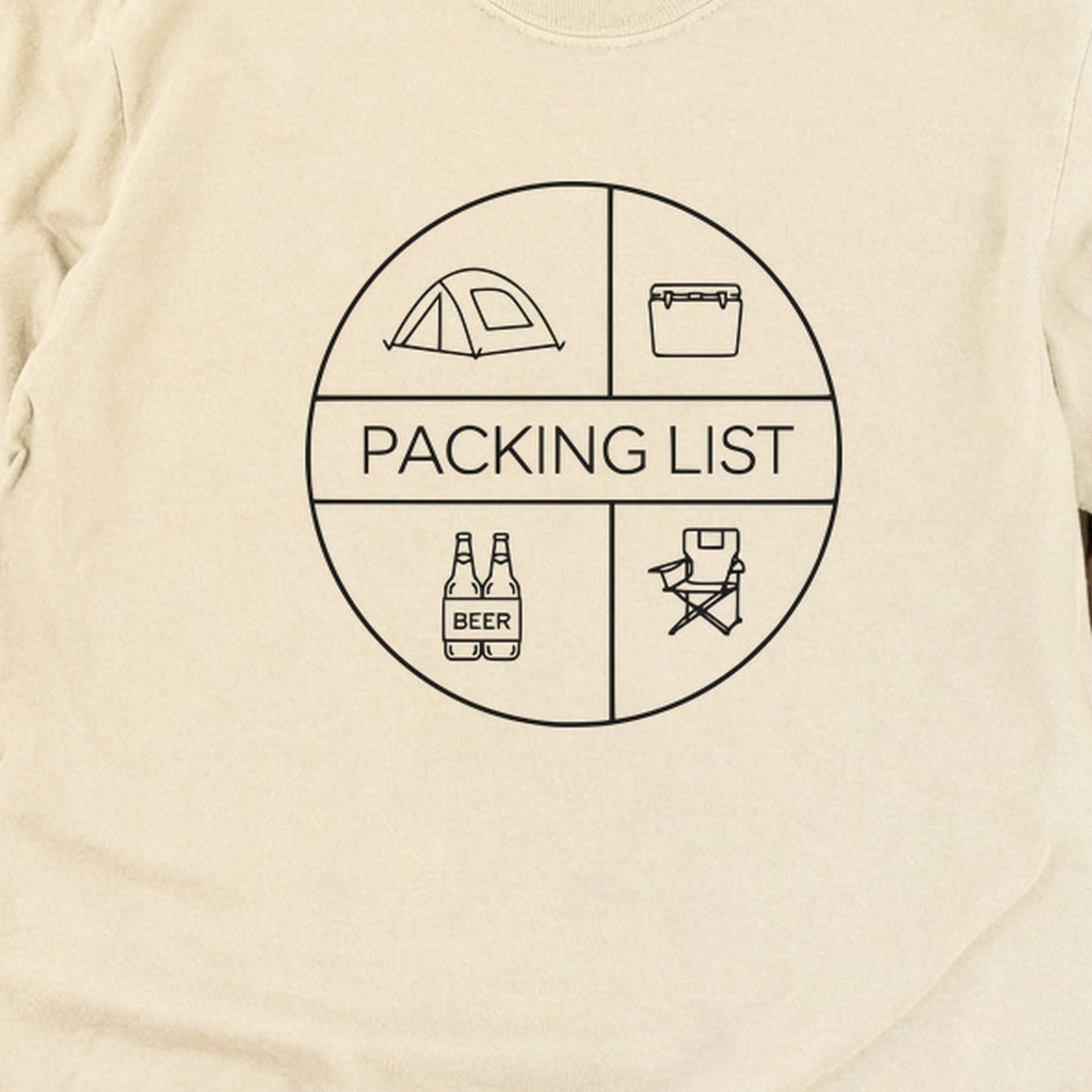 Camping Packing List Cotton Long Sleeve