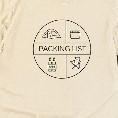 Camping Packing List Cotton Long Sleeve