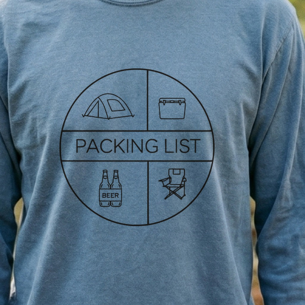 Camping Packing List Cotton Long Sleeve
