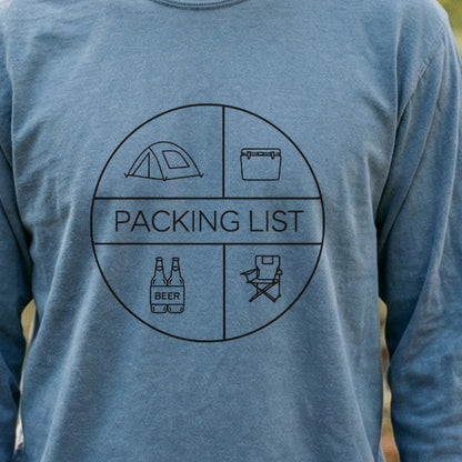 Camping Packing List Cotton Long Sleeve