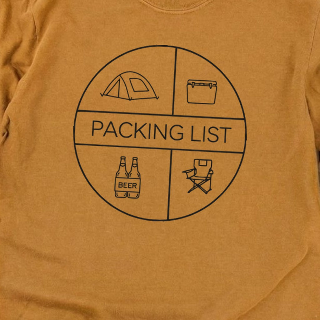 Camping Packing List Cotton Long Sleeve