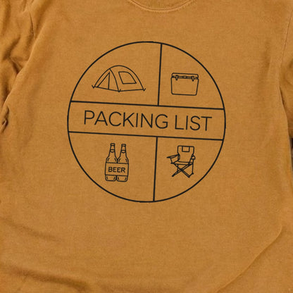 Camping Packing List Cotton Long Sleeve