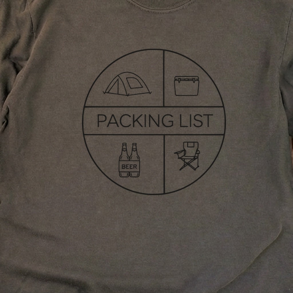 Camping Packing List Cotton Long Sleeve