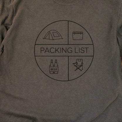 Camping Packing List Cotton Long Sleeve