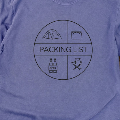 Camping Packing List Cotton Long Sleeve