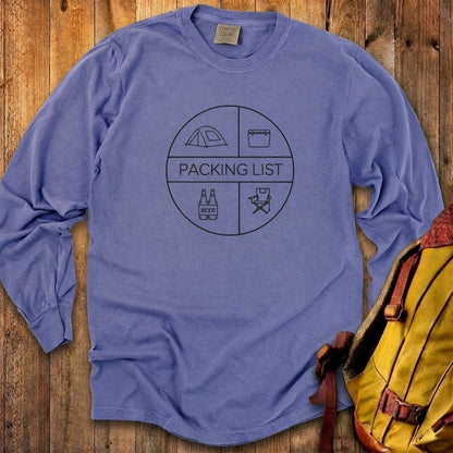 Camping Packing List Cotton Long Sleeve