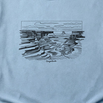 Canyonlands Line Drawing Cotton T-Shirt