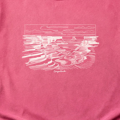 Canyonlands Line Drawing Cotton T-Shirt