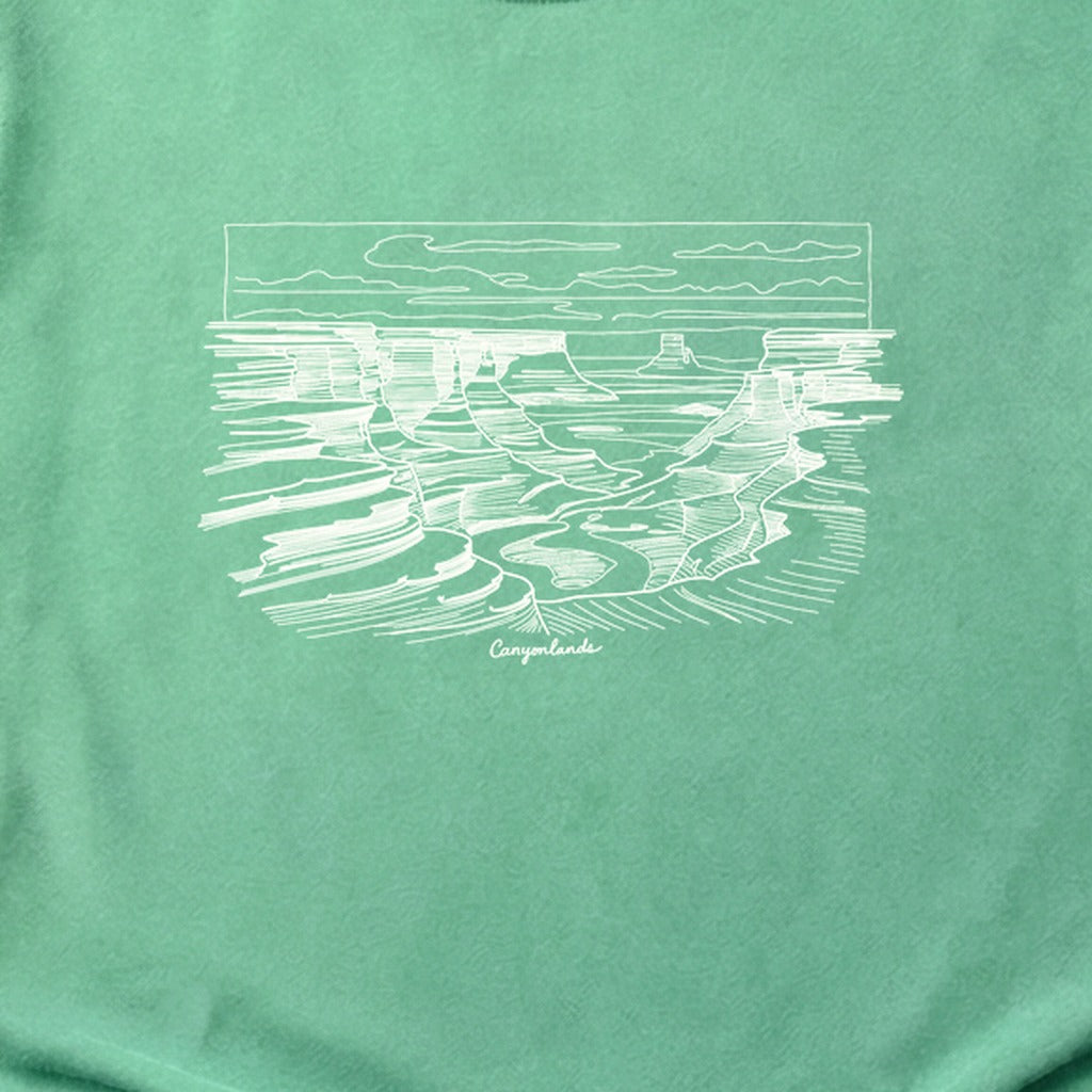 Canyonlands Line Drawing Cotton T-Shirt