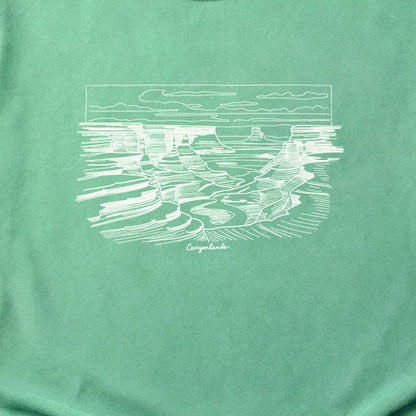 Canyonlands Line Drawing Cotton T-Shirt