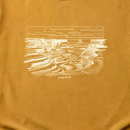 Canyonlands Line Drawing Cotton T-Shirt
