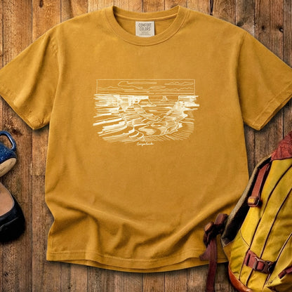 Canyonlands Line Drawing Cotton T-Shirt