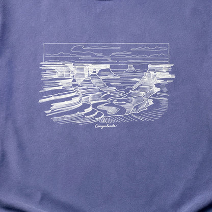 Canyonlands Line Drawing Cotton T-Shirt