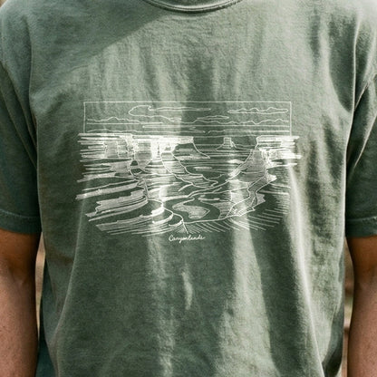 Canyonlands Line Drawing Cotton T-Shirt