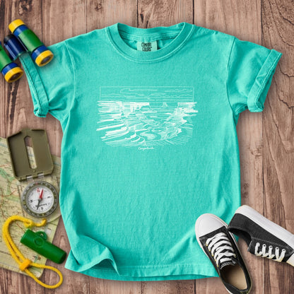 Canyonlands Line Drawing Kids Cotton T-Shirt