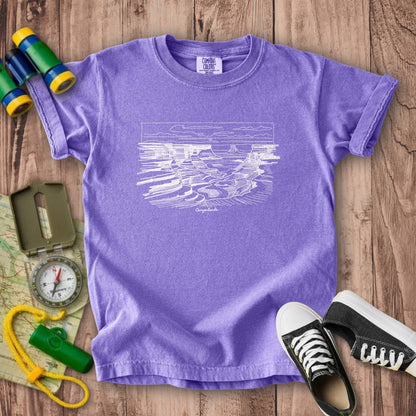 Canyonlands Line Drawing Kids Cotton T-Shirt