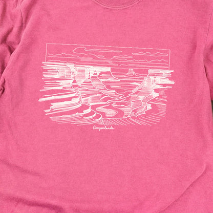 Canyonlands Line Drawing Cotton Long Sleeve