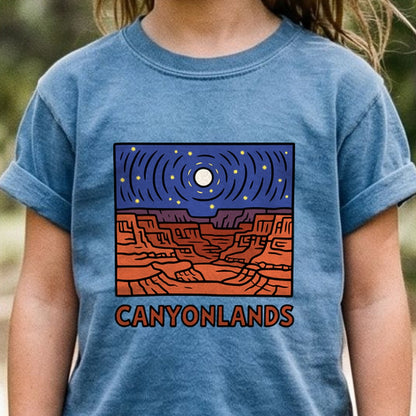 Canyonlands National Park at Night Kids Cotton T-Shirt