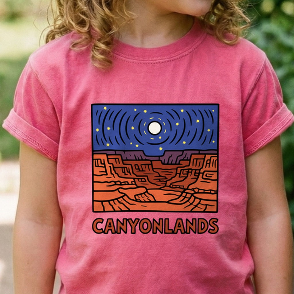 Canyonlands National Park at Night Kids Cotton T-Shirt