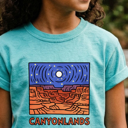 Canyonlands National Park at Night Kids Cotton T-Shirt