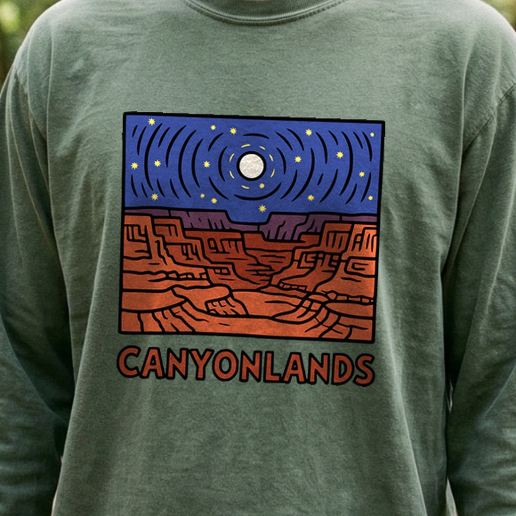 Canyonlands National Park at Night Cotton Long Sleeve