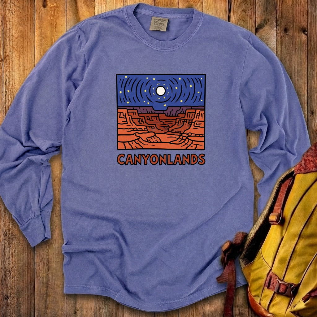 Canyonlands National Park at Night Cotton Long Sleeve