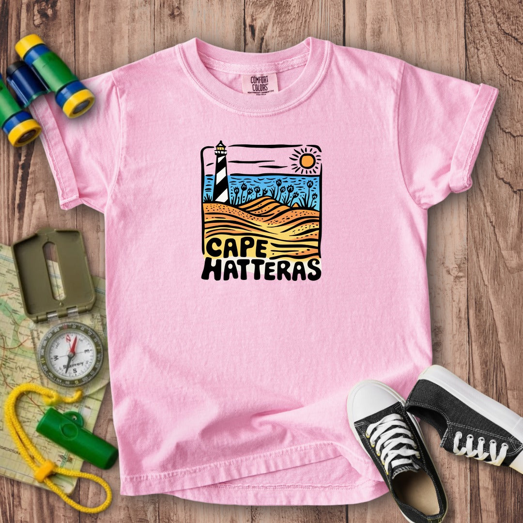 Cape Hatteras National Seashore Kids Cotton T-Shirt