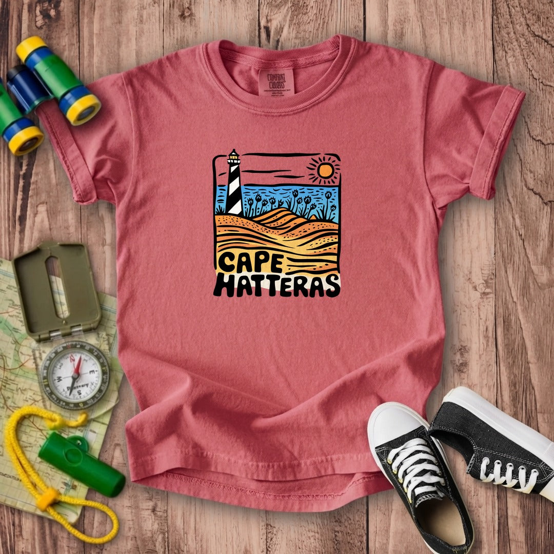Cape Hatteras National Seashore Kids Cotton T-Shirt