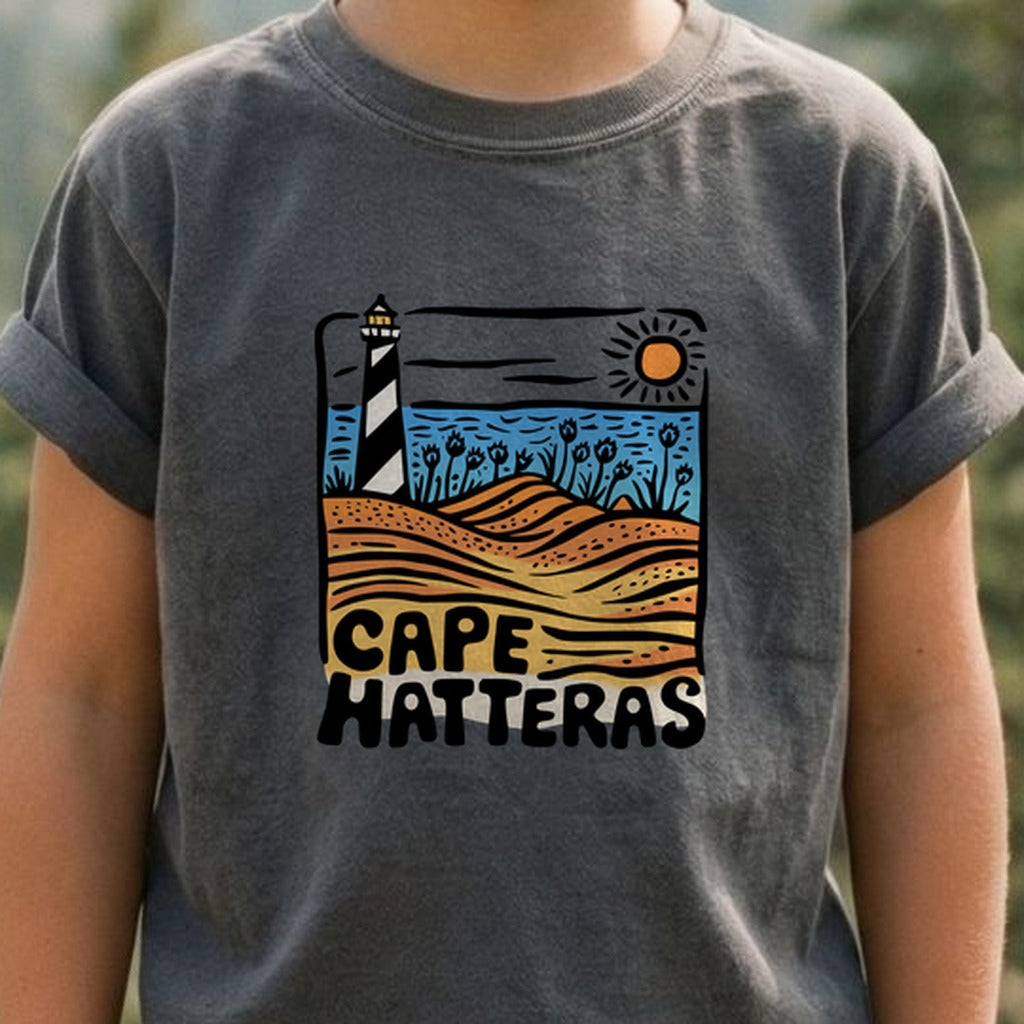 Cape Hatteras National Seashore Kids Cotton T-Shirt