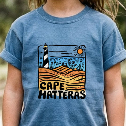 Cape Hatteras National Seashore Kids Cotton T-Shirt