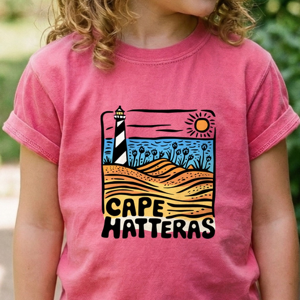 Cape Hatteras National Seashore Kids Cotton T-Shirt
