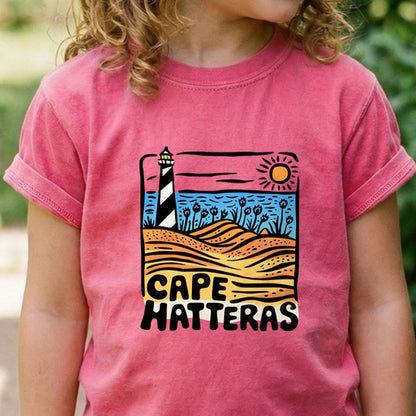 Cape Hatteras National Seashore Kids Cotton T-Shirt