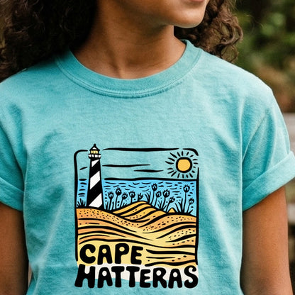 Cape Hatteras National Seashore Kids Cotton T-Shirt