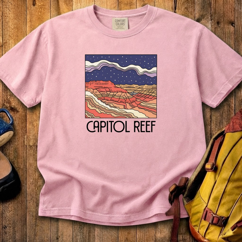 Capitol Reef National Park at Night Cotton T-Shirt