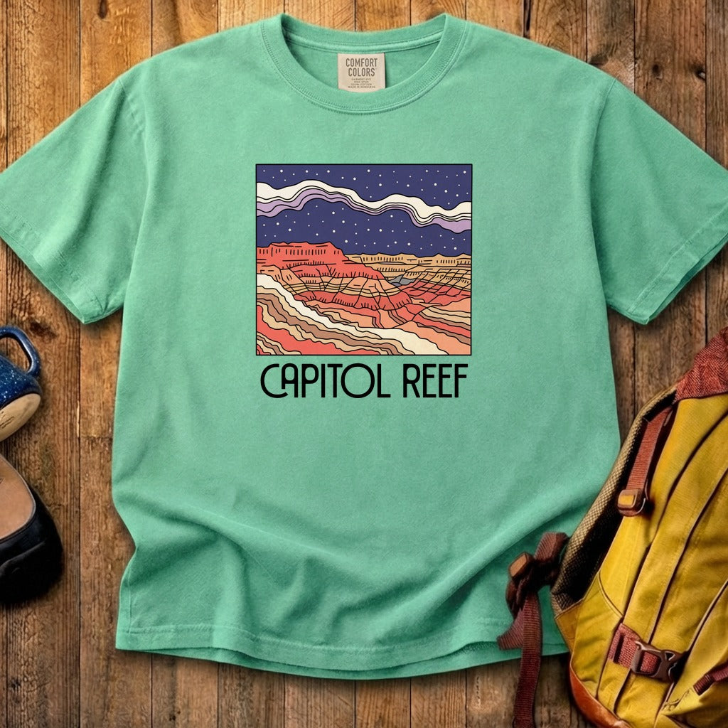 Capitol Reef National Park at Night Cotton T-Shirt