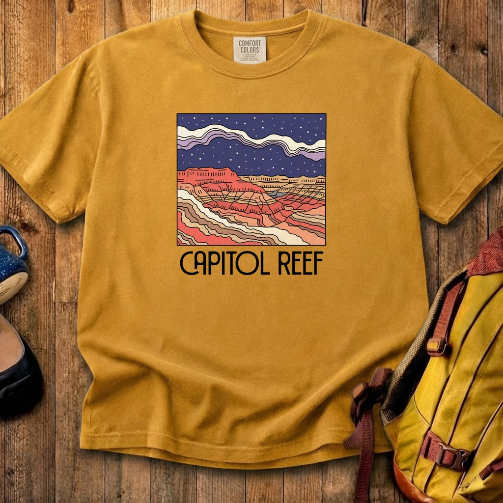 Capitol Reef National Park at Night Cotton T-Shirt