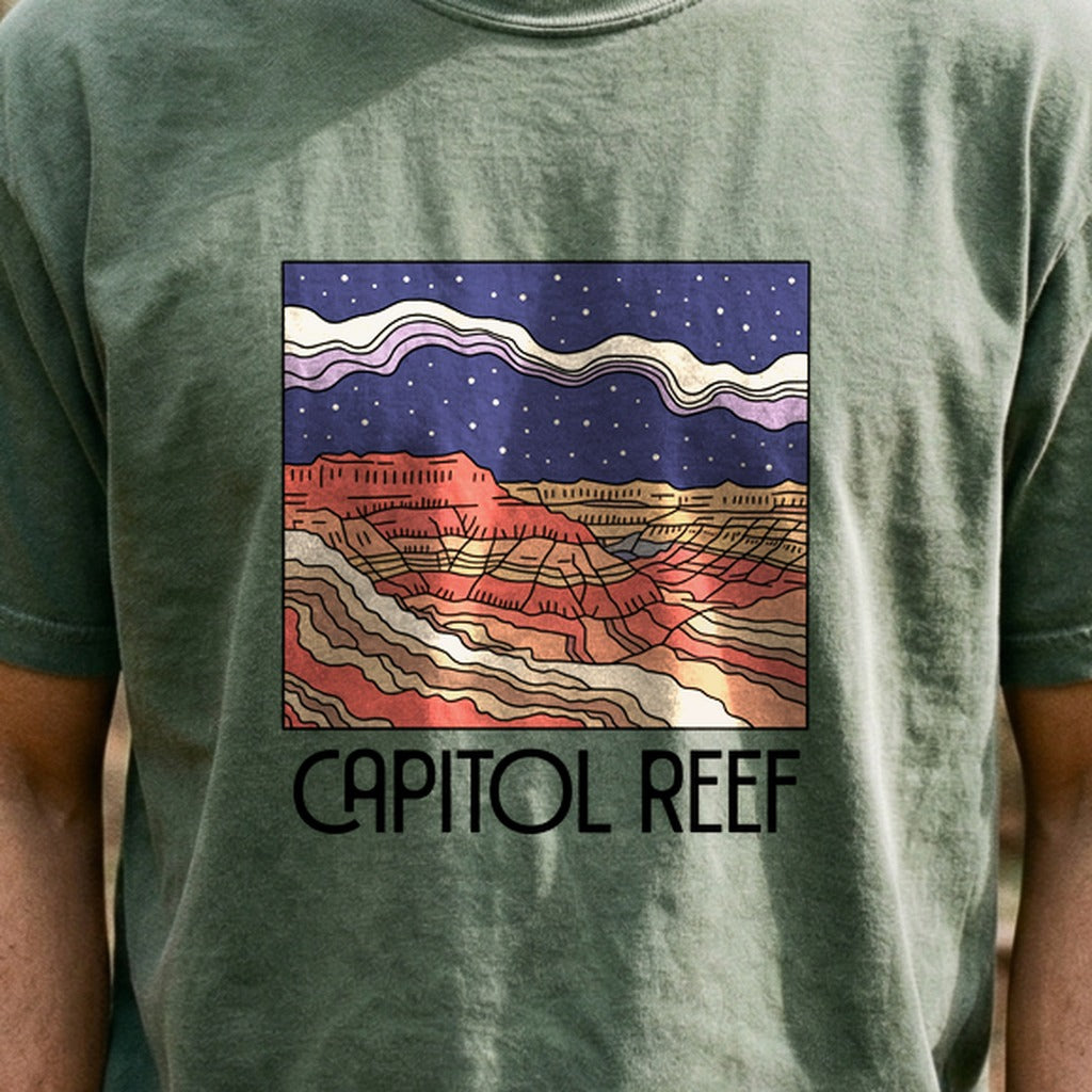 Capitol Reef National Park at Night Cotton T-Shirt