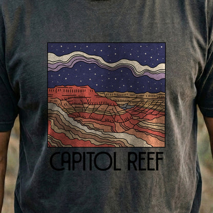 Capitol Reef National Park at Night Cotton T-Shirt