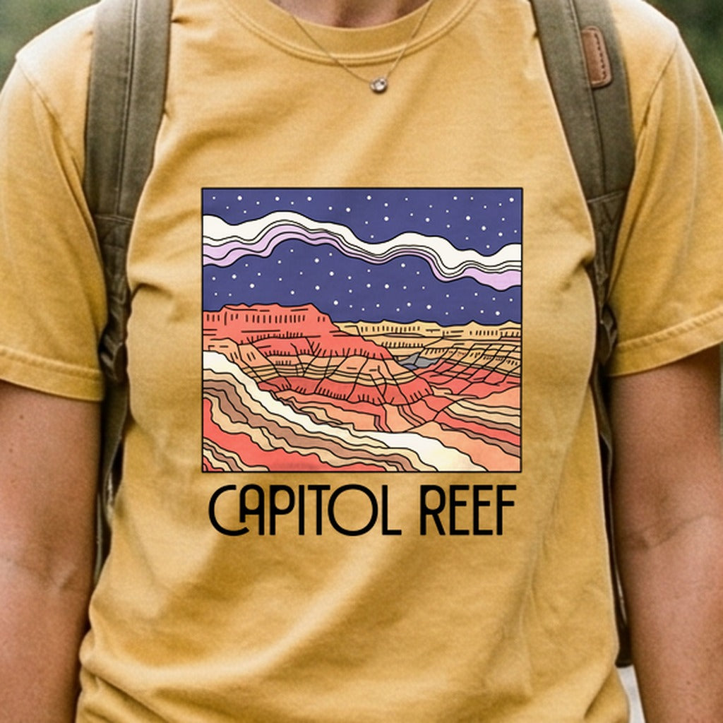 Capitol Reef National Park at Night Cotton T-Shirt