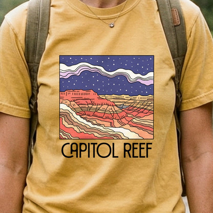 Capitol Reef National Park at Night Cotton T-Shirt