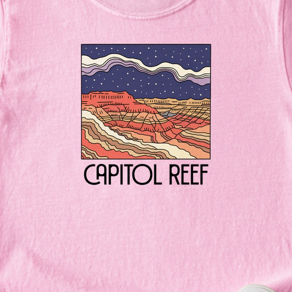 Capitol Reef National Park at Night Kids Cotton T-Shirt