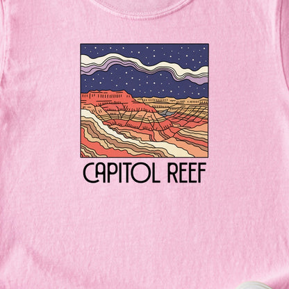 Capitol Reef National Park at Night Kids Cotton T-Shirt